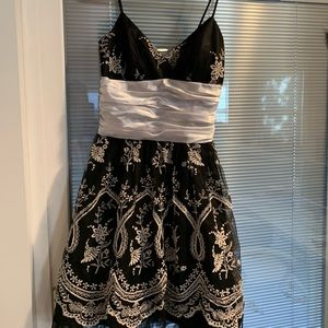 Black and white print dress